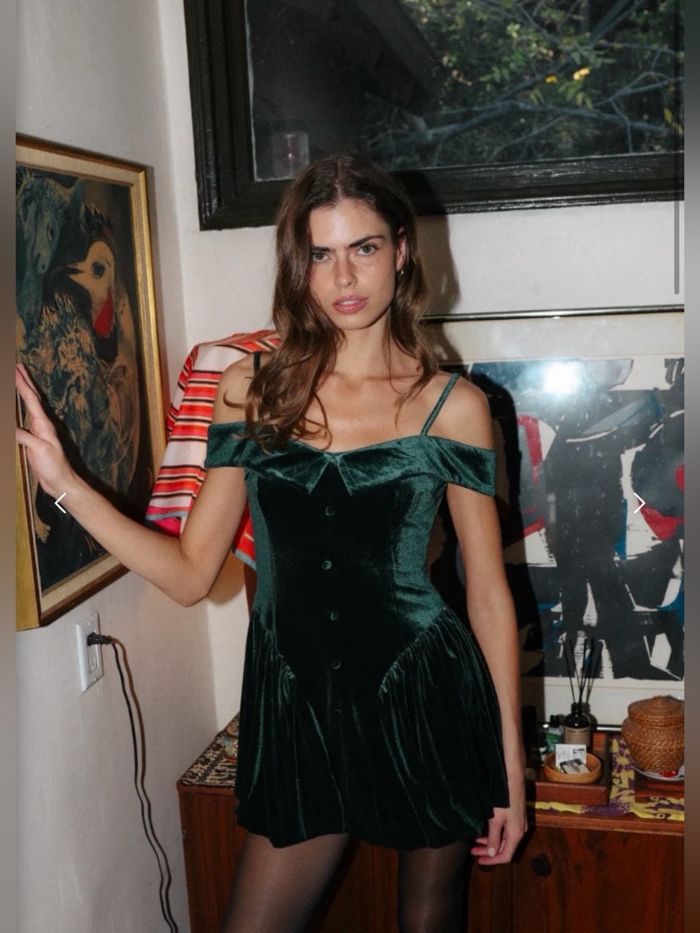 NWT stoned immaculate green room mini dress
